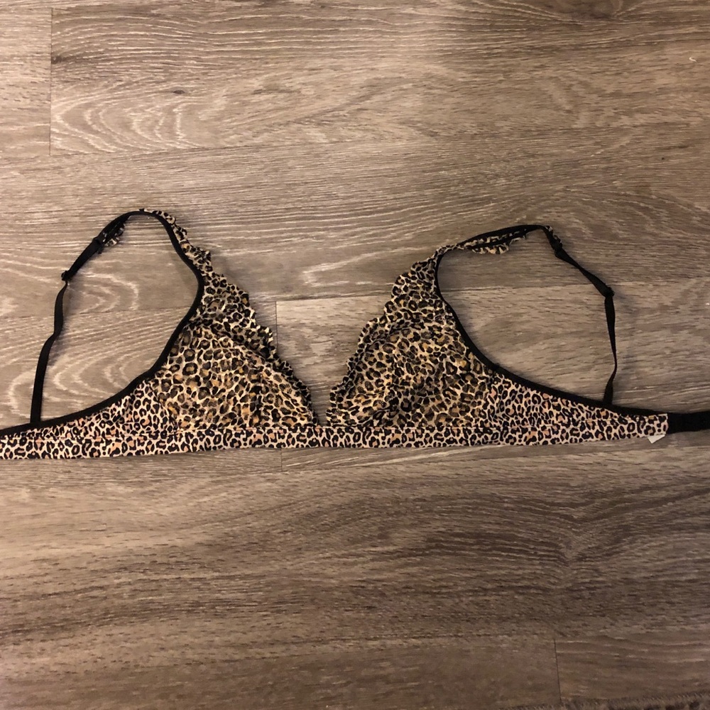 Pink cheetah print bralette